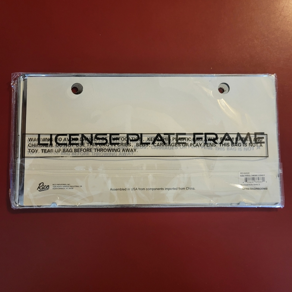 NEW Rico Paris Eternal License Plate Frame - Picture 6 of 12